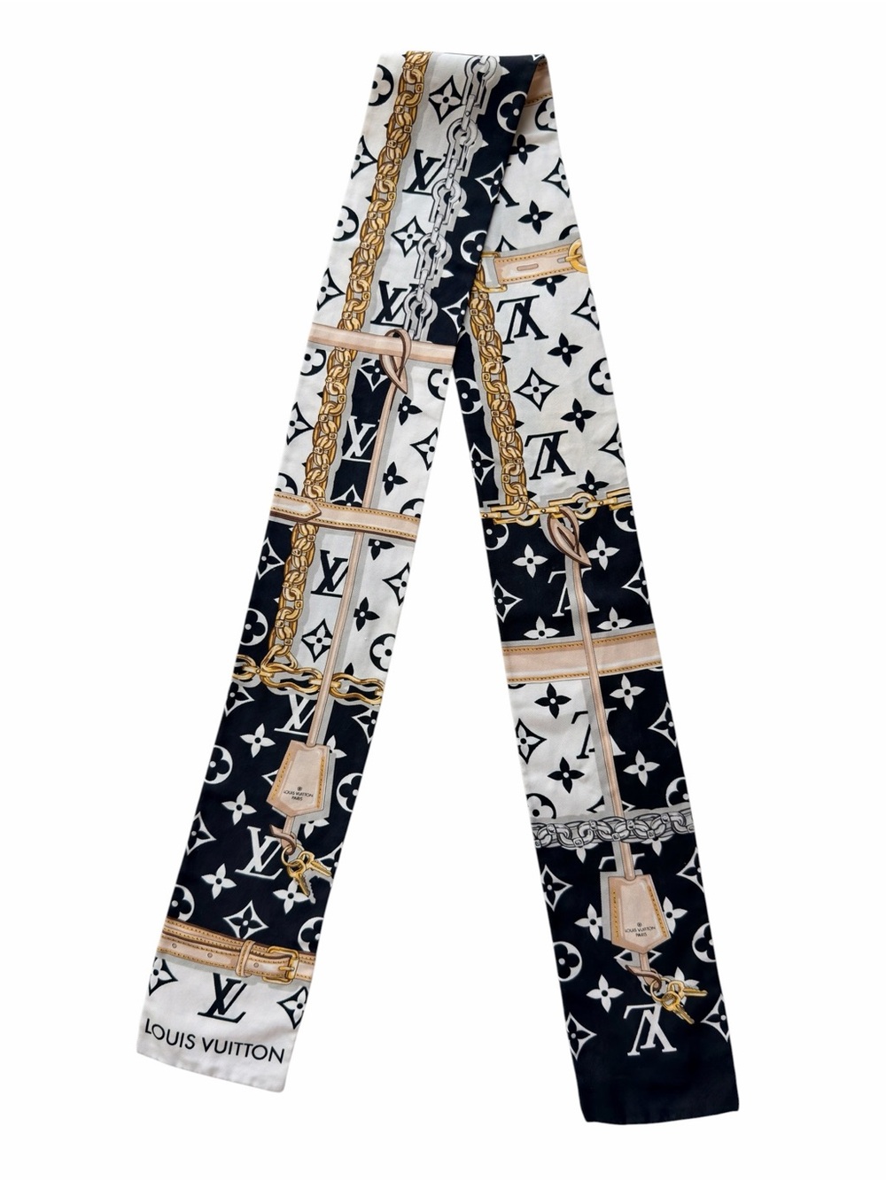 Louis Vuitton Monogram Confidential Bandeau Silk Twill Scarf